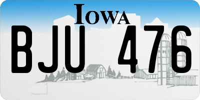 IA license plate BJU476