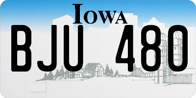IA license plate BJU480