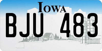 IA license plate BJU483