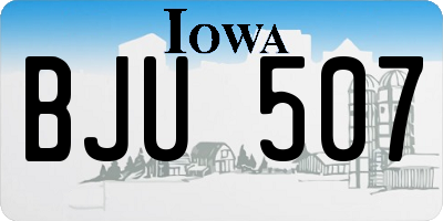 IA license plate BJU507