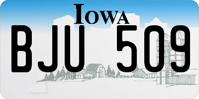 IA license plate BJU509