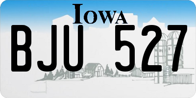 IA license plate BJU527