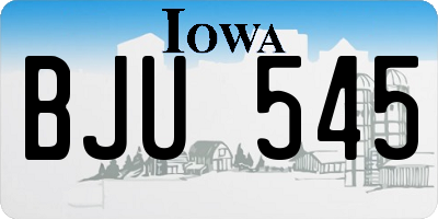 IA license plate BJU545
