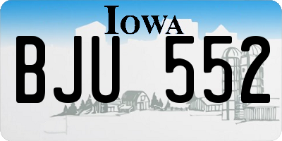 IA license plate BJU552