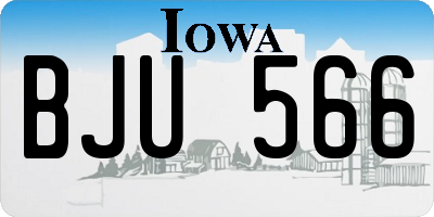 IA license plate BJU566