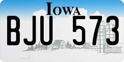 IA license plate BJU573