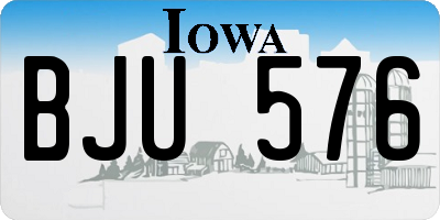 IA license plate BJU576