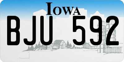 IA license plate BJU592