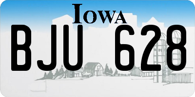 IA license plate BJU628