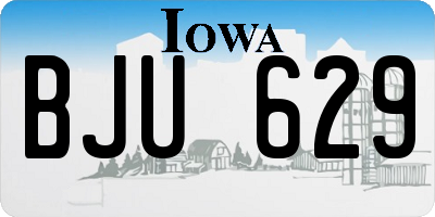 IA license plate BJU629
