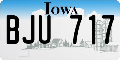 IA license plate BJU717