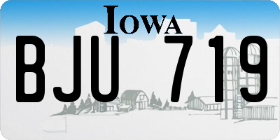 IA license plate BJU719