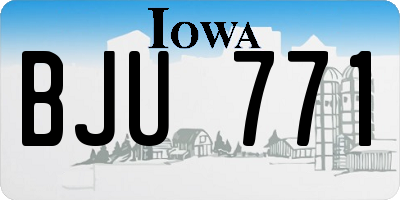 IA license plate BJU771