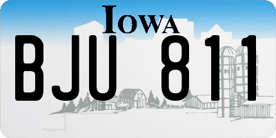 IA license plate BJU811