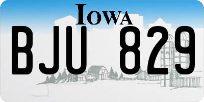 IA license plate BJU829
