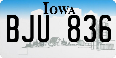 IA license plate BJU836