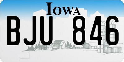 IA license plate BJU846