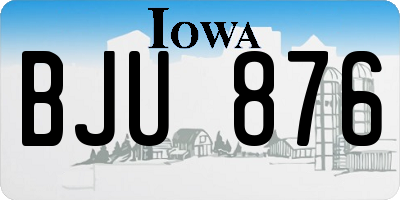 IA license plate BJU876