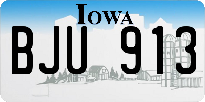 IA license plate BJU913