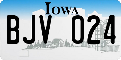IA license plate BJV024