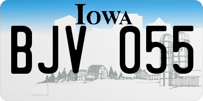 IA license plate BJV055