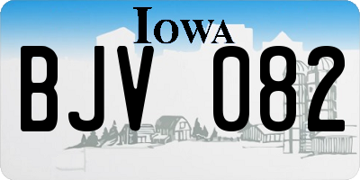 IA license plate BJV082