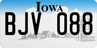 IA license plate BJV088