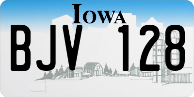 IA license plate BJV128