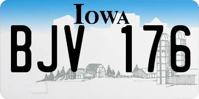 IA license plate BJV176