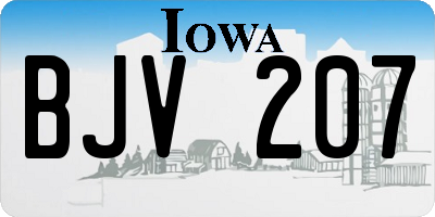 IA license plate BJV207