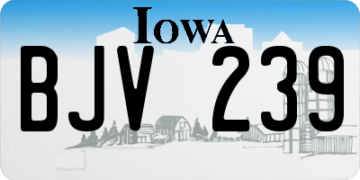 IA license plate BJV239