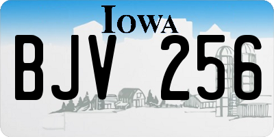 IA license plate BJV256