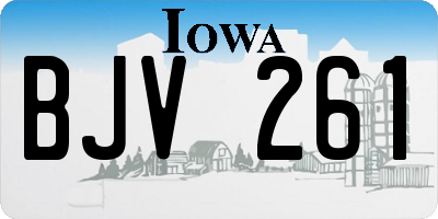 IA license plate BJV261