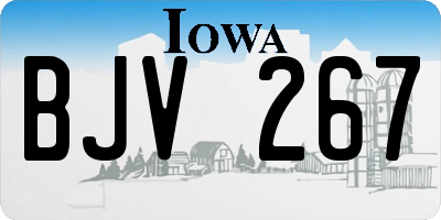 IA license plate BJV267