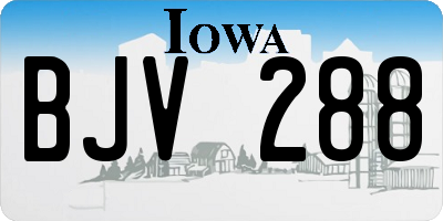 IA license plate BJV288
