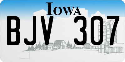 IA license plate BJV307