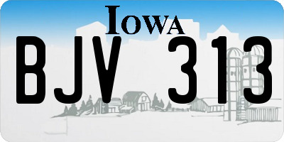 IA license plate BJV313