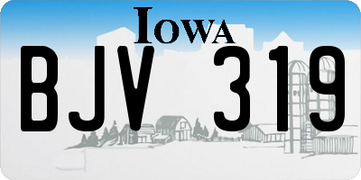 IA license plate BJV319