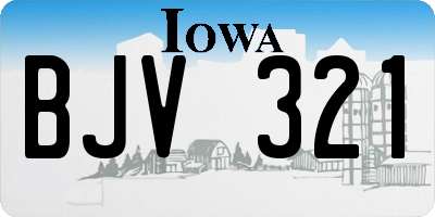 IA license plate BJV321