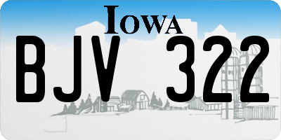 IA license plate BJV322