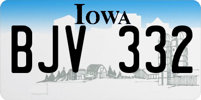 IA license plate BJV332
