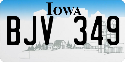 IA license plate BJV349