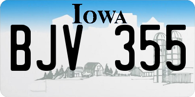 IA license plate BJV355