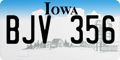 IA license plate BJV356