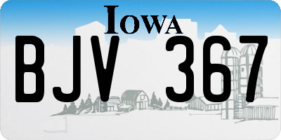 IA license plate BJV367