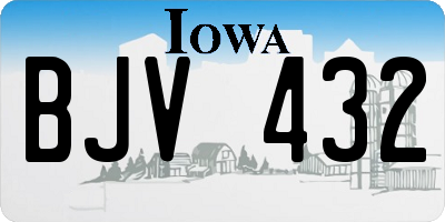 IA license plate BJV432
