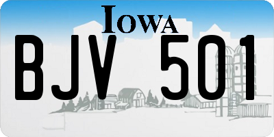 IA license plate BJV501
