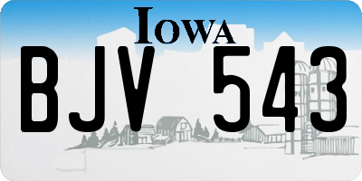 IA license plate BJV543