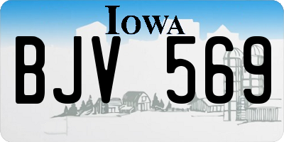 IA license plate BJV569