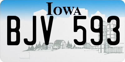 IA license plate BJV593